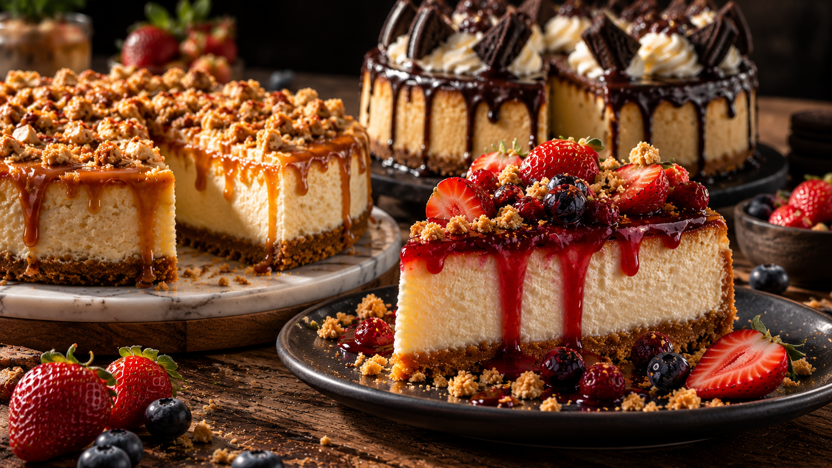 Berry-Drizzled Cheesecake Dessert Spread