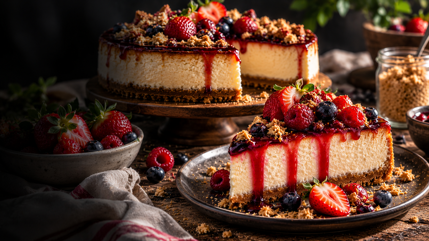 Berry-Topped Cheesecake Feast