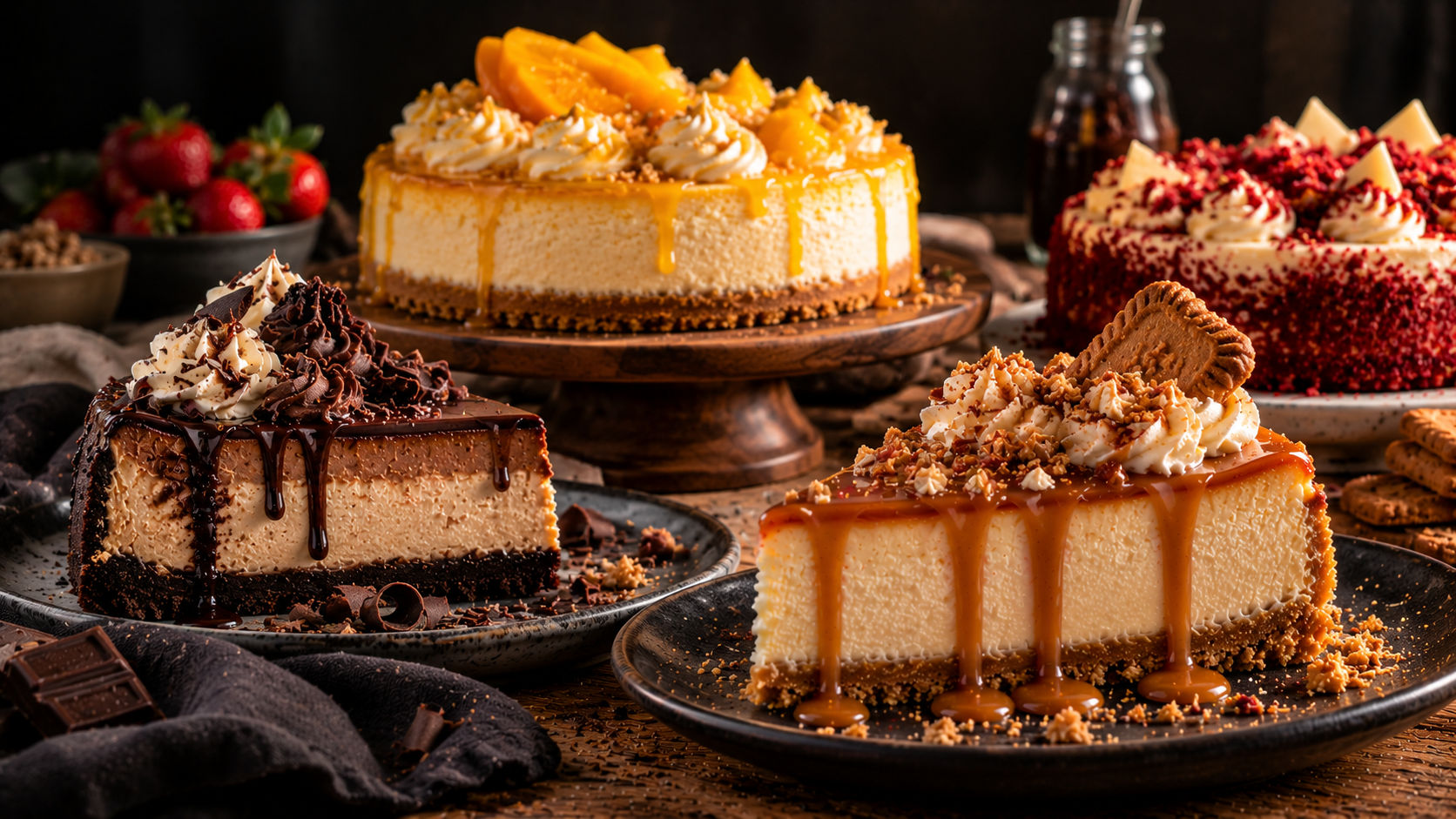 Gourmet Cheesecake Dessert Tableau