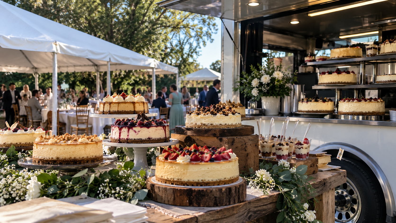 Outdoor Cheesecake Garden Reception